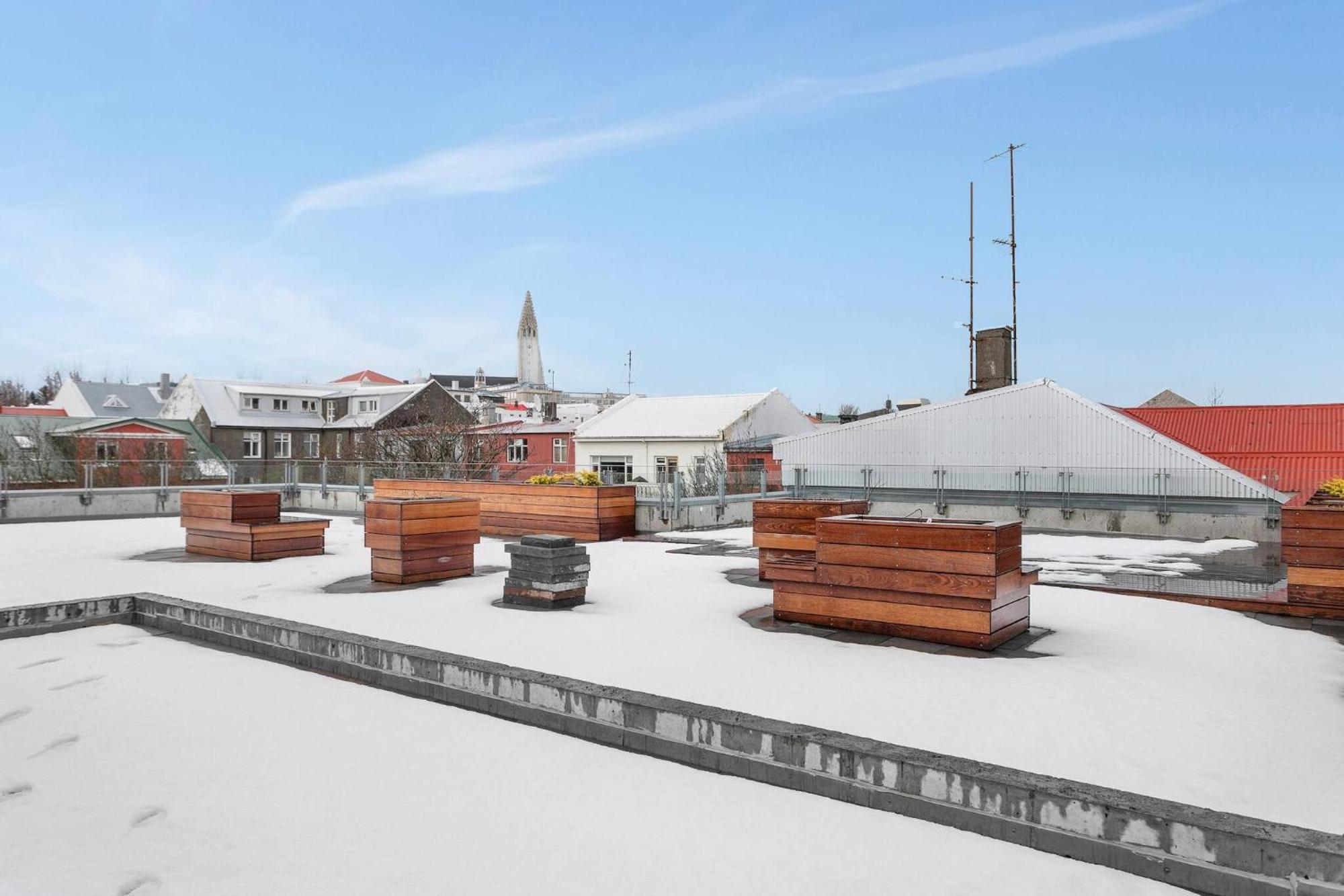 Rooftop Balcony -amz View - Lrg 2 Bedroom -free Parking Apartment Reykjavik